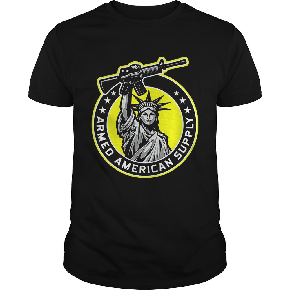 Statue Of Liberty Holding Gun Armed American Supply Shirt